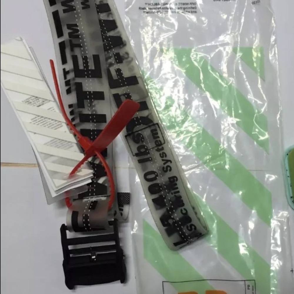 Off-White Transparent Belt Black NWT